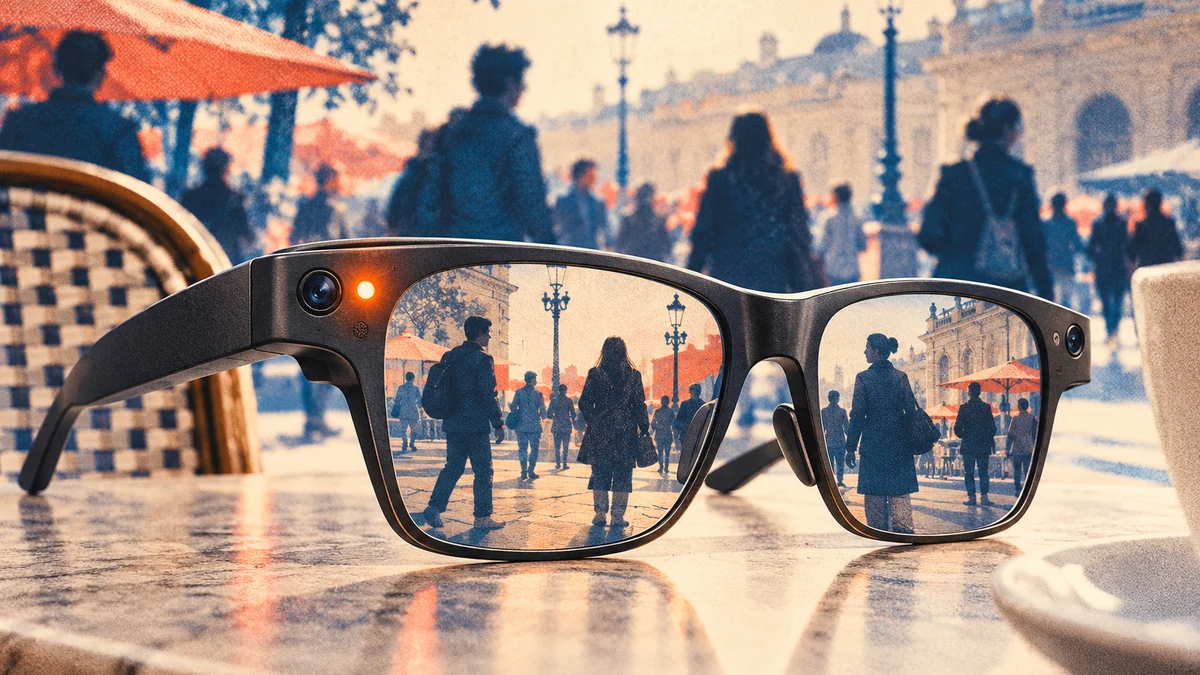 Illustration éditoriale pour « Lunettes connectées : le CEPD veut rendre chaque captation visible »